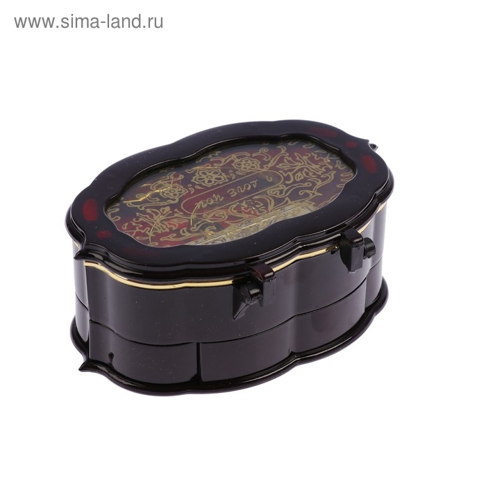 Шкатулка музыкальная Шкатулка музыкальная "Овал с ящиками" 8х11,5 см