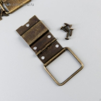Петля накладная с упором угол открывания 90 градусов + гвозд. бронза набор 5 шт 4,8х2,4 см Петля накладная с упором угол открывания 90 градусов + гвозд. бронза набор 5 шт 4,8х2,4 см
