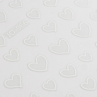 Наклейки для ногтей «Сердца», объёмные, цвет белый Наклейки для ногтей «Сердца», объёмные, цвет белый