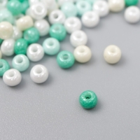 Бисер стекло 8/0 "Перламутр. Меланж зелёно-жёлтый" 10 гр Бисер стекло 8/0 "Перламутр. Меланж зелёно-жёлтый" 10 гр