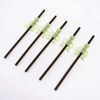 Трубочки для коктейля «Скелет», набор 5 шт., светится в темноте Трубочки для коктейля «Скелет», набор 5 шт., светится в темноте