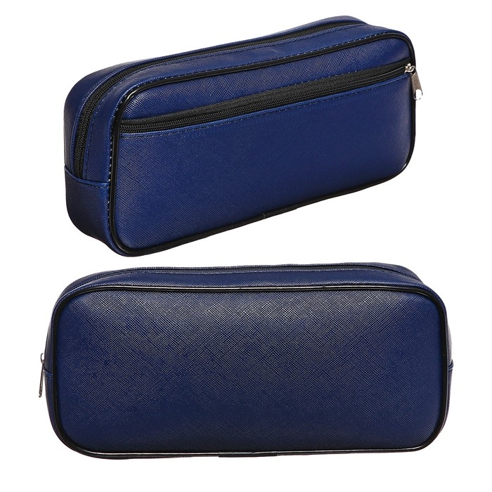 Пенал мягкий 2 отделения, 100 х 210 х 50 мм, объёмный, Calligrata, синий Пенал мягкий 2 отделения, 100 х 210 х 50 мм, объёмный, Calligrata, синий