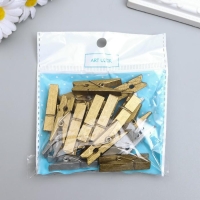 Декор для творчества дерево "Прищепка" МИКС набор 20 шт 3,5х1х0,7 см Декор для творчества дерево "Прищепка" МИКС набор 20 шт 3,5х1х0,7 см