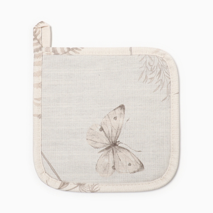 Прихватка Этель Прихватка Этель "Flower herbarium" 19х19 см, 100% хл, репс 210г/м2