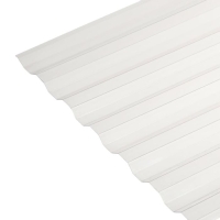 Поликарбонат монолитный, кровельный, трапеция 0.8 мм, 2 &times; 1,05 м, прозрачный