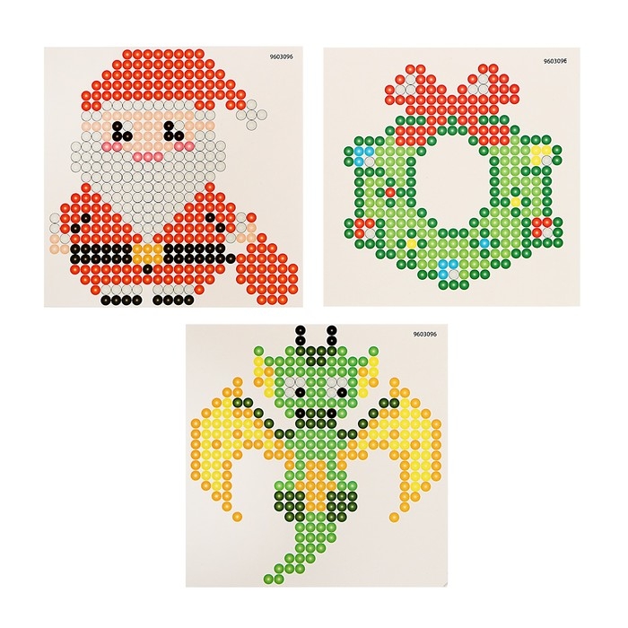 Аквамозаика &laquo;Дракончик зелёный&raquo;, более 1000 шариков, 3 трафарета