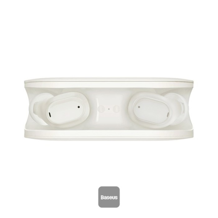 Наушники беспроводные Baseus EZ10, вакуумные, BT 5.3, 40/300 мАч, белые