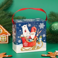 Новый год. Новогодний подарок "Новогоднее путешествие" Санта и белый медвь, 180 г Новый год. Новогодний подарок "Новогоднее путешествие" Санта и белый медвь, 180 г
