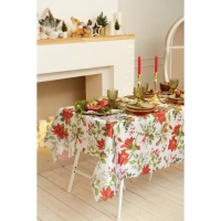 Скатерть Доляна &laquo;Украшение к празднику&raquo; 145*300 +/- 2 см, 100% п/э