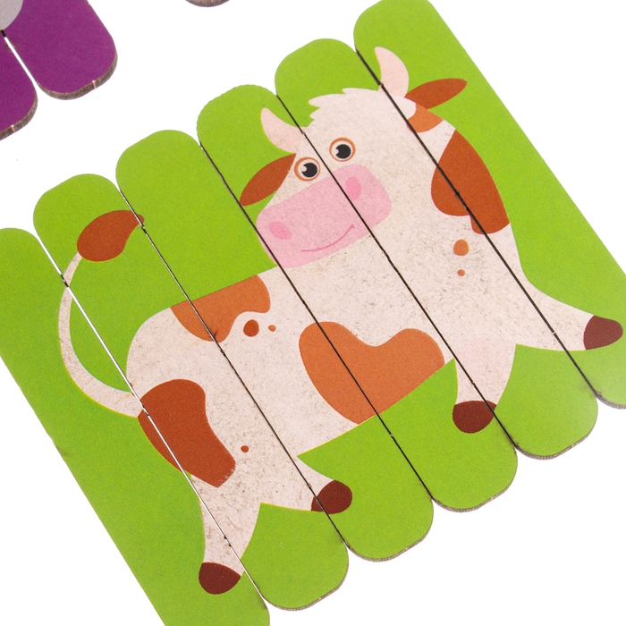 Головоломка. Собери 6 картинок &laquo;Ферма&raquo;, двусторонние палочки