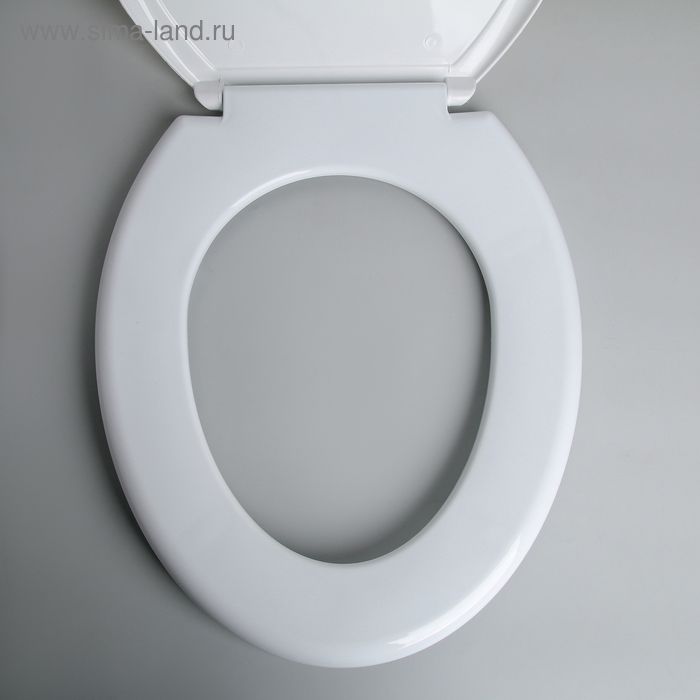 Сиденье для унитаза с крышкой Росспласт «Ракушки на песке»,54х37см, белое Сиденье для унитаза с крышкой Росспласт «Ракушки на песке»,54х37см, белое