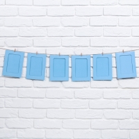 Гирлянда для фотографий с прищепками &laquo;Голубая&raquo;, 6 шт.