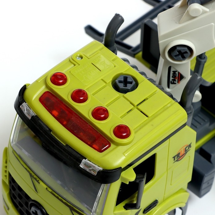 Конструктор винтовой &laquo;Лесопогрузчик&raquo;, свет, звук, инерция, 76 деталей