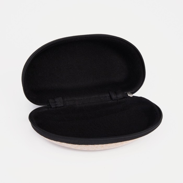 Футляр для очков на молнии, длина 17 см, цвет бежевый Футляр для очков на молнии, длина 17 см, цвет бежевый