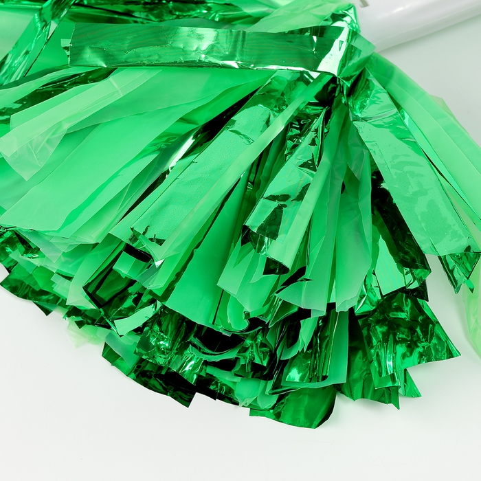 Помпон 1шт, цвет зеленый, фольга Помпон 1шт, цвет зеленый, фольга