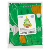 Шар фольгированный 28" &laquo;Новогодняя зелёная ёлочка&raquo;