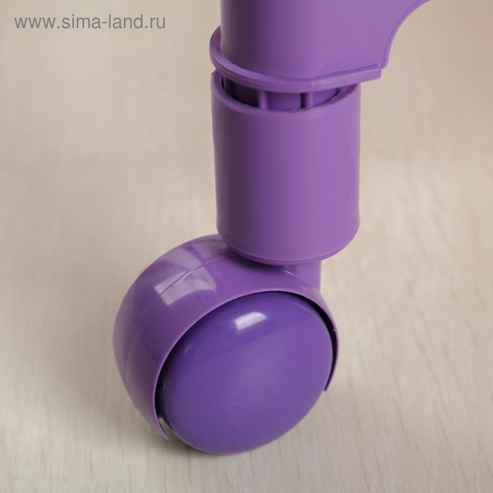 Этажерка для игрушек на колесах &laquo;Радуга&raquo;, с выдвигающимися лотками, цвет МИКС