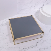 Органайзер для хранения «PINK RIPPLES», стеклянный, 1 секция, 24 × 24 × 6,5 см, цвет прозрачный/медный/розовый Органайзер для хранения «PINK RIPPLES», стеклянный, 1 секция, 24 × 24 × 6,5 см, цвет прозрачный/медный/розовый