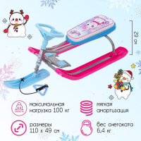 Снегокат «Тимка спорт 2 Единорог», ТС2-М/ЕР, цвет сиреневый/серый/розовый Снегокат «Тимка спорт 2 Единорог», ТС2-М/ЕР, цвет сиреневый/серый/розовый