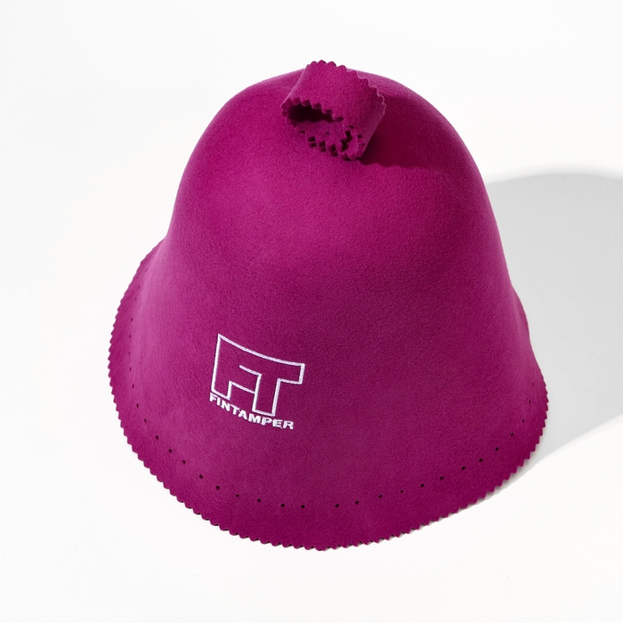 Бесшовная фетровая шапка для бани из шерсти мериноса, фиолетовая