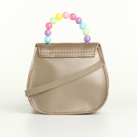 Сумка детская для девочки на клапане &laquo;Выбражулька&raquo;, цвет золотой