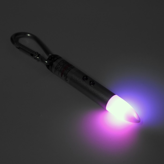 Лазерная указка Лазерная указка "Мастер К", с карабином, 3 LR44, 2 х 2 х 8.5