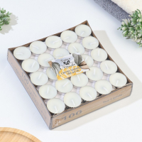 Набор чайных свечей, 100 штук, белый, "Дарим красиво" Набор чайных свечей, 100 штук, белый, "Дарим красиво"