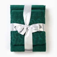Набор махровых полотенец Spelt зеленый 50х90см + 70х130см, махра 330г/м хл100% Набор махровых полотенец Spelt зеленый 50х90см + 70х130см, махра 330г/м хл100%