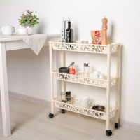 Этажерка напольная 3-х секционная BranQ Prima, на колёсиках, цвет МИКС Этажерка напольная 3-х секционная BranQ Prima, на колёсиках, цвет МИКС