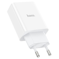 Сетевое зарядное устройство Hoco C99A, 2 Type-C, 1 USB, 20 Вт, 3 А, PD + QC, белое Сетевое зарядное устройство Hoco C99A, 2 Type-C, 1 USB, 20 Вт, 3 А, PD + QC, белое