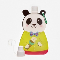 Фляжка для воды, 280 мл, "Панда", на карабине, 22 х 12 см Фляжка для воды, 280 мл, "Панда", на карабине, 22 х 12 см