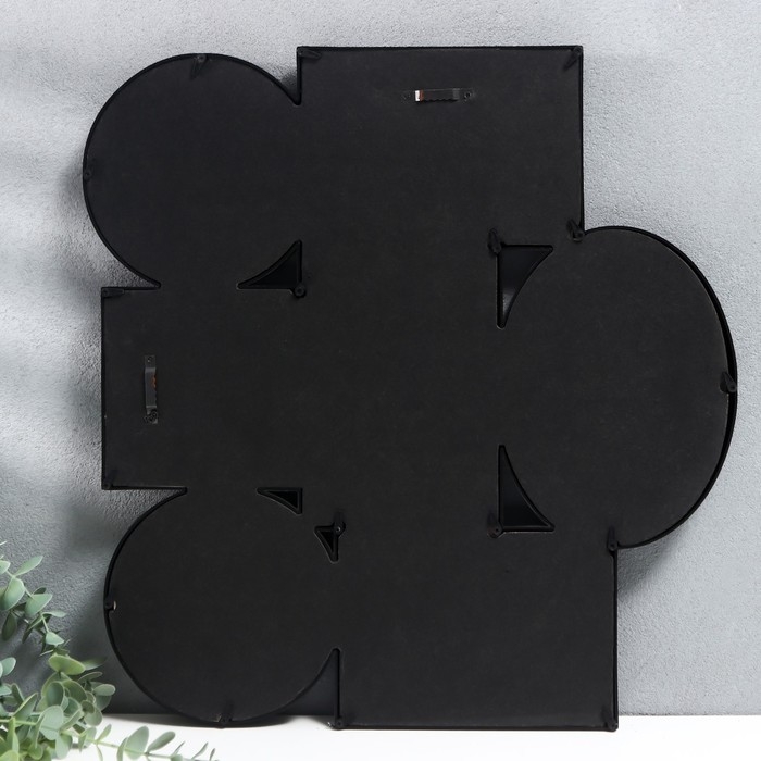 Мультирамка пластик на 7 фото, цв. чёрный (пластиковый экран)