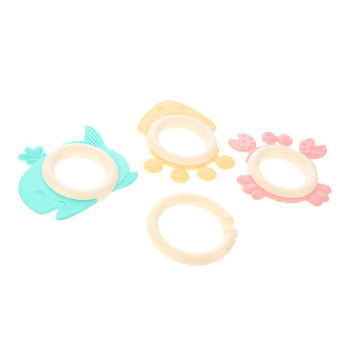 Набор погремушек &laquo;Нежность&raquo;, в сумочке, 5 шт., цвет МИКС, Крошка Я