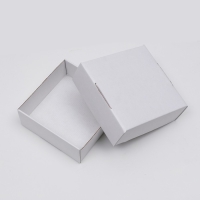 Коробка самосборная, крафт, белая, 16 х 16 х 6 см