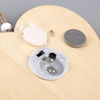 Ёлочная игрушка &laquo;Сердце в снежинках&raquo;, от батареек, свечение тёплое белое