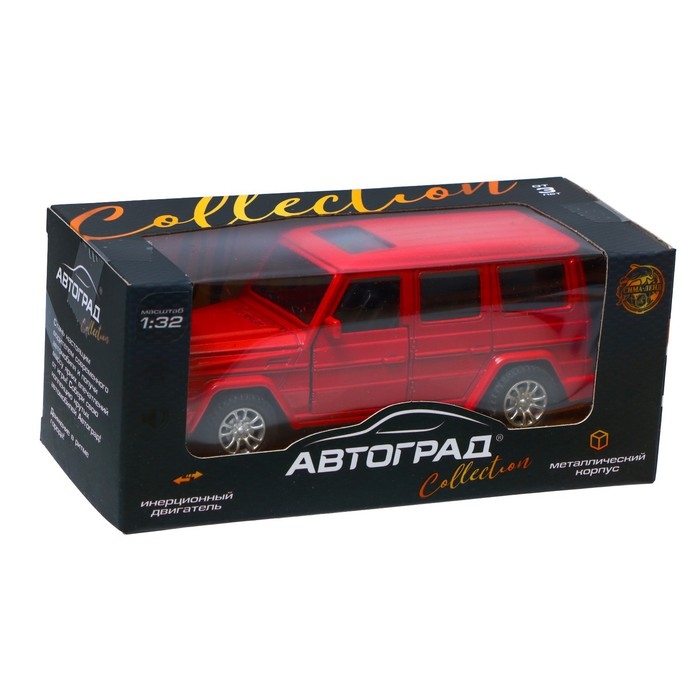 Машина &laquo;Внедорожник&raquo;, инерционная, 1:32, световые и звуковые эффекты, открываются двери, цвет красный