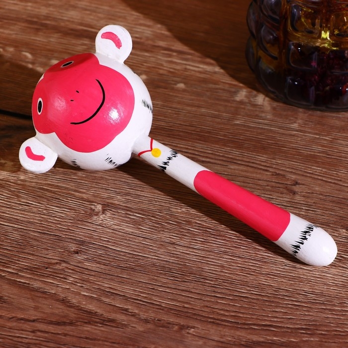 Сувенирный музыкальный инструмент Маракас "Обезьянка" дерево 22 см