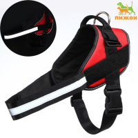 Шлейка К9 мягкая светоотражающая, размер L, ОГ 68-80 см, вес 17,5-32,5 см, красная Шлейка К9 мягкая светоотражающая, размер L, ОГ 68-80 см, вес 17,5-32,5 см, красная