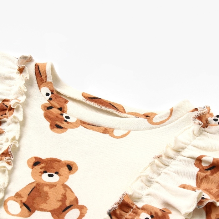 Платье детское с рюшами KAFTAN Платье детское с рюшами KAFTAN "Мишки" р.34 (122-128)