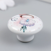 Ручка для шкатулки керамика, металл "Балерина" 3,8х3,8х2,8 см Ручка для шкатулки керамика, металл "Балерина" 3,8х3,8х2,8 см