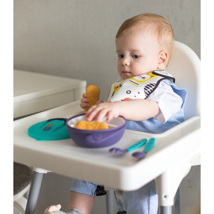 Нагрудник для кормления «Малыши» Г. Доман непромокаемый на липучке, с карманом Нагрудник для кормления «Малыши» Г. Доман непромокаемый на липучке, с карманом