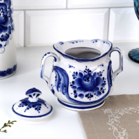 Сахарница &laquo;Силуэт&raquo;, 14х10х14 см, гжель