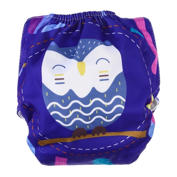 Трусики-подгузник, многоразовый &laquo;Совушка&raquo;, цвет фиолетовый, Крошка Я
