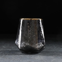 Стакан стеклянный Magistro &laquo;Дарио&raquo;, 450 мл, цвет графит