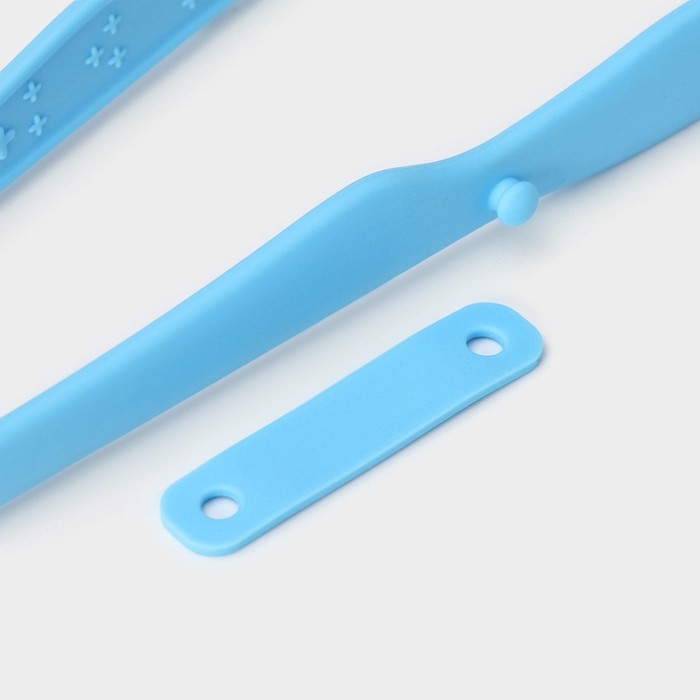 Щипцы кухонные Доляна &laquo;Дуэт&raquo;, 24,5&times;4,5&times;2 см, цвет голубой