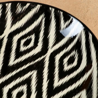 Ляган Риштанская Керамика "Атлас", 25 см, чёрный Ляган Риштанская Керамика "Атлас", 25 см, чёрный