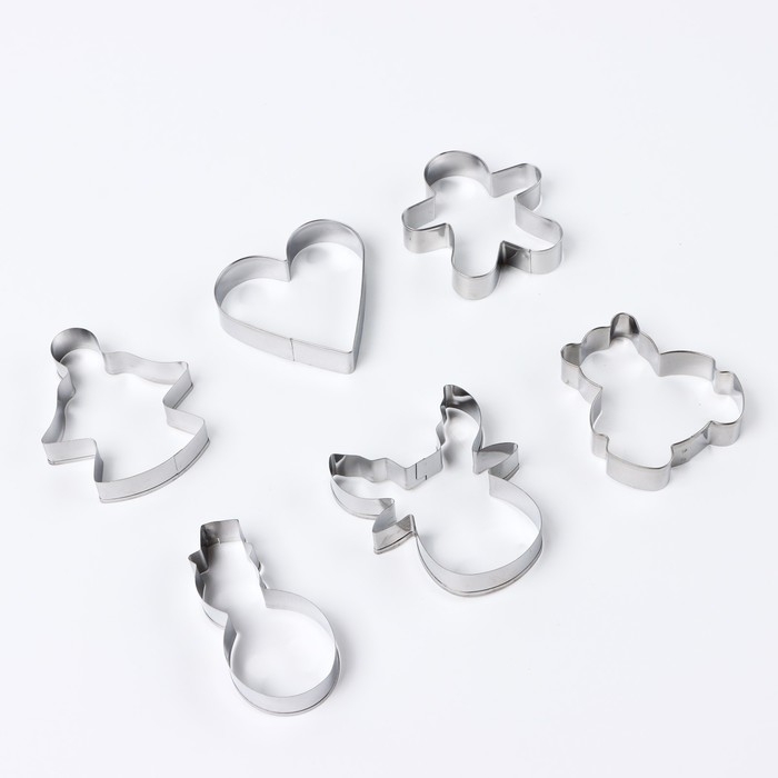 Новый год. Набор форм для печенья &laquo;Новогодние вкусняшки&raquo;, 6 шт