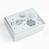 Коробка подарочная новогодняя складная «Ёлочные шары», 21 х 15 х 7 см, Новый год Коробка подарочная новогодняя складная «Ёлочные шары», 21 х 15 х 7 см, Новый год