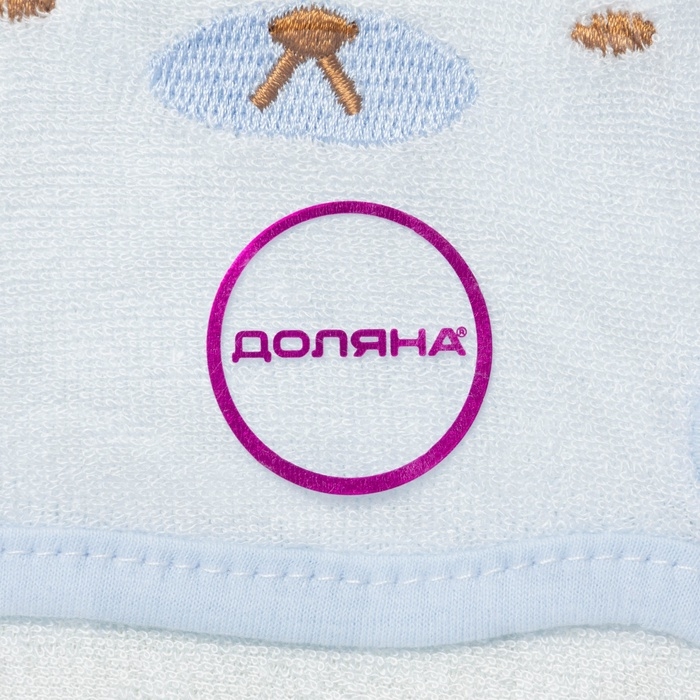 Мочалка варежка детская Доляна «Мишка», для купания, 16 см, голубая Мочалка варежка детская Доляна «Мишка», для купания, 16 см, голубая