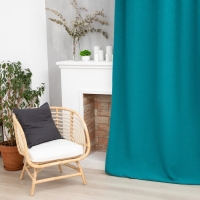 Штора портьерная Этель «Структурная», цвет синий, на шторной ленте, 145х265 см, 100% п/э Штора портьерная Этель «Структурная», цвет синий, на шторной ленте, 145х265 см, 100% п/э